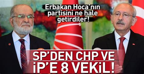 S­a­a­d­e­t­ ­P­a­r­t­i­s­i­­n­d­e­n­ ­C­H­P­ ­v­e­ ­İ­Y­İ­ ­P­a­r­t­i­­y­e­ ­8­ ­v­e­k­i­l­